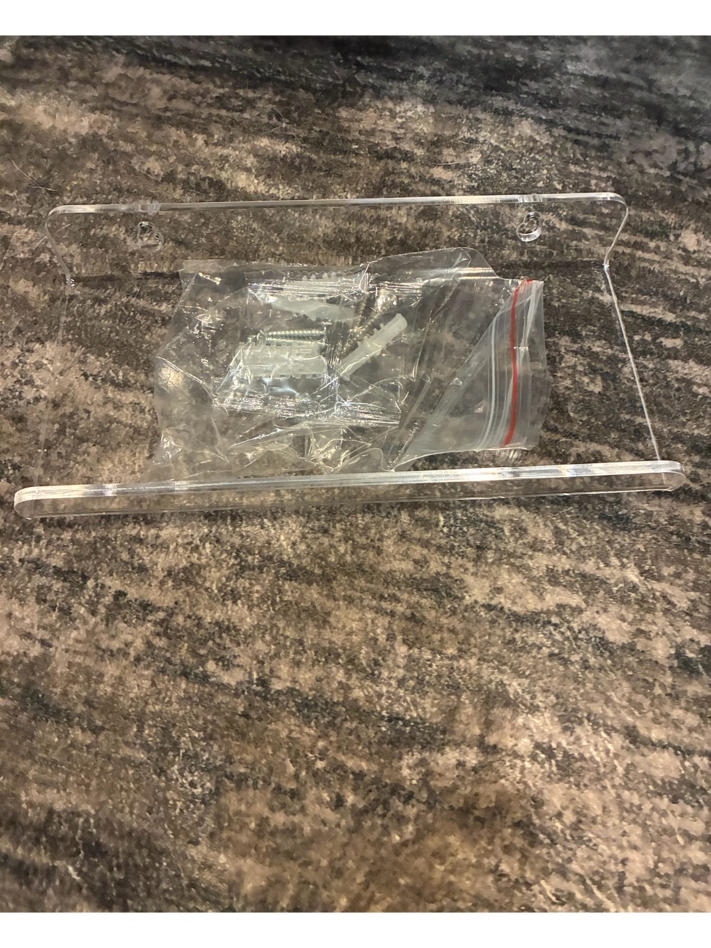 Clear Acrylic Wall Shelf with Hardware - Transparent
